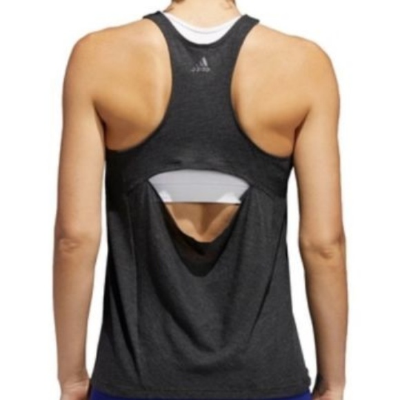 adidas ClimaLite Racerback Back Cutout Tank Top - Picture 4 of 4